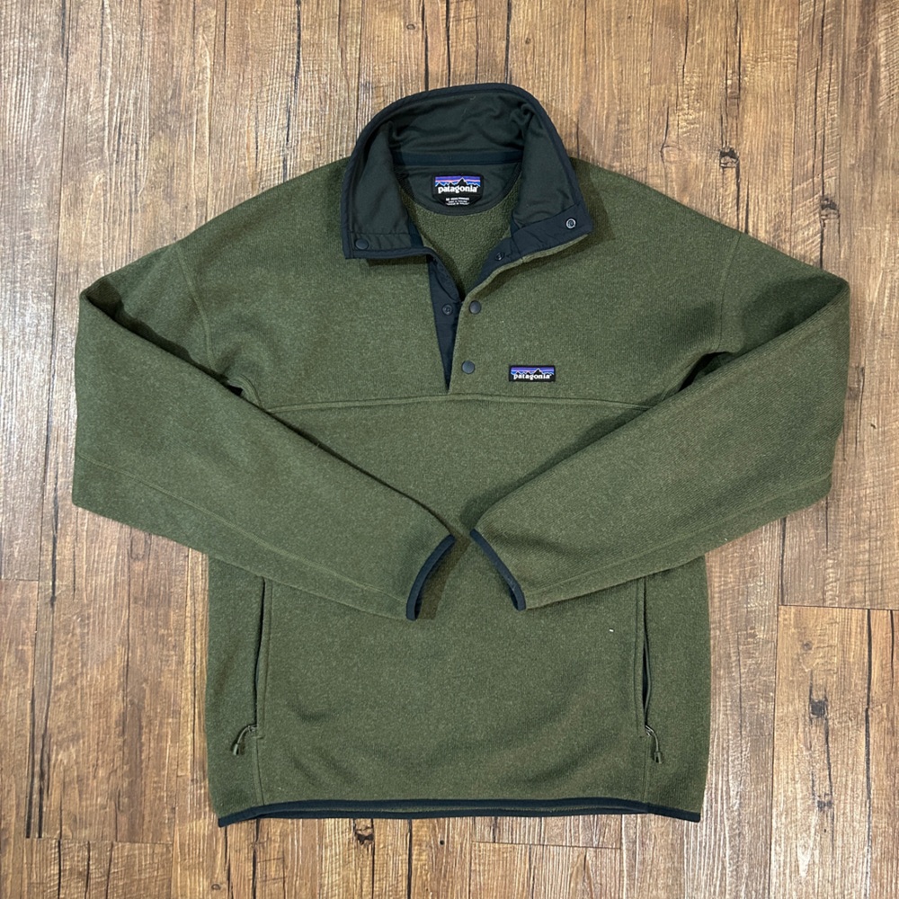 Patagonia 1/4 Snap Fleece Pullover in Green - Size Medium